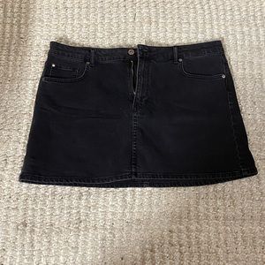 Black jean skirt